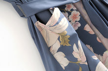 Load image into Gallery viewer, Boho Floral Peacock Print Kimono Long Robe Cover Ups