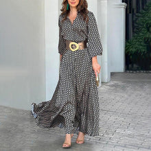 Load image into Gallery viewer, Long Sleeve Printed Maxi Dress