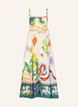 Load image into Gallery viewer, Straps Print Swing Midi Dress