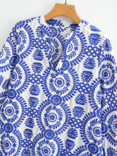 Load image into Gallery viewer, Long Sleeve Embroidered Hollow Out Mini Dress