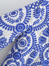 Load image into Gallery viewer, Long Sleeve Embroidered Hollow Out Mini Dress