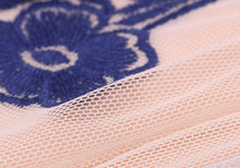 Load image into Gallery viewer, Embroidery Lace Sheer Long Sleeve Deep V Neck Boho Bohemian Beach Dress Gown