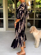 Load image into Gallery viewer, Boho Bell Sleeve Print Maxi Dress