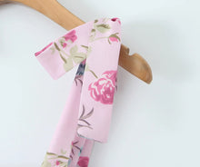 Load image into Gallery viewer, Colorblock Multi Floral Print Straps Mini Dress