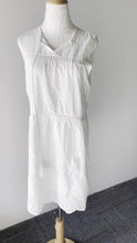 Load image into Gallery viewer, White Sleeveless Hollow Out Mini Dress
