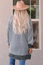 Load image into Gallery viewer, Oversized Grey Checkered Long Cardigan Sweater
