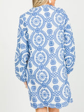 Load image into Gallery viewer, Long Sleeve Embroidered Hollow Out Mini Dress