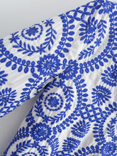 Load image into Gallery viewer, Long Sleeve Embroidered Hollow Out Mini Dress