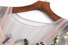 Load image into Gallery viewer, Floral Embroidery Maxi Dress