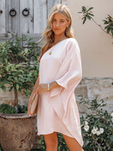 Load image into Gallery viewer, Single Shoulder Kimono Sleeve Mini Dress