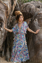 Load image into Gallery viewer, Boho Floral Peacock Print Long Dress