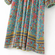Load image into Gallery viewer, Boho Long Sleeves Floral Loose Midi Dress