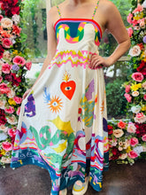 Load image into Gallery viewer, Straps Print Swing Midi Dress