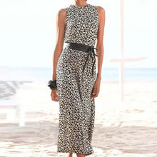 Load image into Gallery viewer, Dots Print Sleeveless Midi Dress
