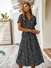 Load image into Gallery viewer, Beige Dots Print Midi Dress