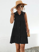 Load image into Gallery viewer, Button Up Sleeveless Mini Dress