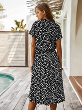 Load image into Gallery viewer, Beige Dots Print Midi Dress