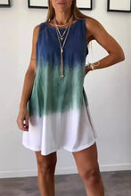 Load image into Gallery viewer, Casual Gradient Print Tie Dye Sleeveless Mini Dress