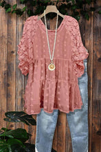 Load image into Gallery viewer, Floral Pattern Lace Patchwork Blouse
