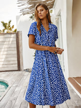 Load image into Gallery viewer, Beige Dots Print Midi Dress