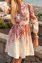 Load image into Gallery viewer, Elegant Floral Long Sleeve Mini Dress