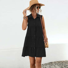 Load image into Gallery viewer, Button Up Sleeveless Mini Dress
