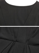 Load image into Gallery viewer, Black Pleated V-Neck Mini Dresses