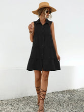 Load image into Gallery viewer, Button Up Sleeveless Mini Dress