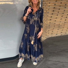 Load image into Gallery viewer, Print Loose Midi Dress