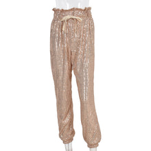 Load image into Gallery viewer, Gold Sequins Party Pants