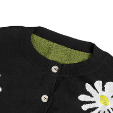 Load image into Gallery viewer, Orange Daisy Print Long Sleeve Cardigan