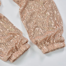 Load image into Gallery viewer, Gold Sequins Party Pants