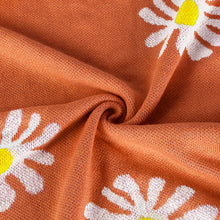 Load image into Gallery viewer, Orange Daisy Print Long Sleeve Cardigan