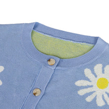 Load image into Gallery viewer, Orange Daisy Print Long Sleeve Cardigan