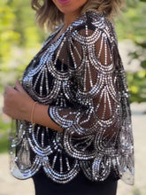 Load image into Gallery viewer, Black Sequins Top