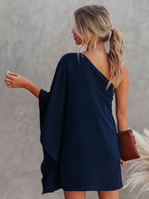 Load image into Gallery viewer, Single Shoulder Kimono Sleeve Mini Dress