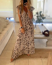 Load image into Gallery viewer, Leopard Print Maxi Dress