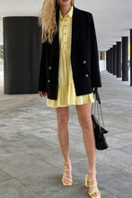 Load image into Gallery viewer, Vintage Long Sleeve Tiered Mini Shirt Dress