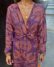 Load image into Gallery viewer, Classic Deep V-neck Print Long Sleeve Midi Dress