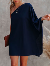 Load image into Gallery viewer, Single Shoulder Kimono Sleeve Mini Dress