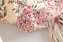 Load image into Gallery viewer, Boho Beige Floral Print High Low Dress