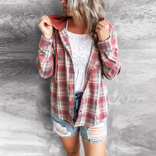 Load image into Gallery viewer, Unstoppable Soul Plaid Print Hoodie