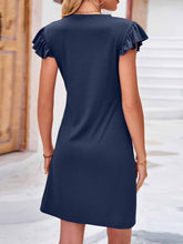 Load image into Gallery viewer, Ruffled Cap Sleeve Mini Dress