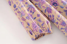 Load image into Gallery viewer, Boho Floral Print Long Sleeve Loose Maxi Dress