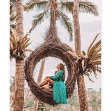 Load image into Gallery viewer, Boho Floral Wrap Midi Dress