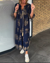 Load image into Gallery viewer, Print Loose Midi Dress