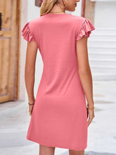 Load image into Gallery viewer, Ruffled Cap Sleeve Mini Dress