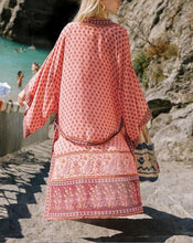 Load image into Gallery viewer, Boho Floral Patterns Kimono Cover Up