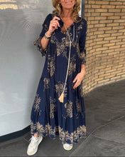 Load image into Gallery viewer, Print Loose Midi Dress