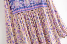 Load image into Gallery viewer, Boho Floral Print Long Sleeve Loose Maxi Dress